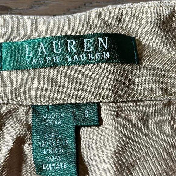 Lauren Ralph Lauren 100% Silk Modern Minimalist Cargo Pants Size 8 - Picture 4 of 10